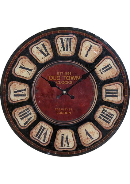 SAAT00476 Ahşap Duvar Saati Ebat 70 cm