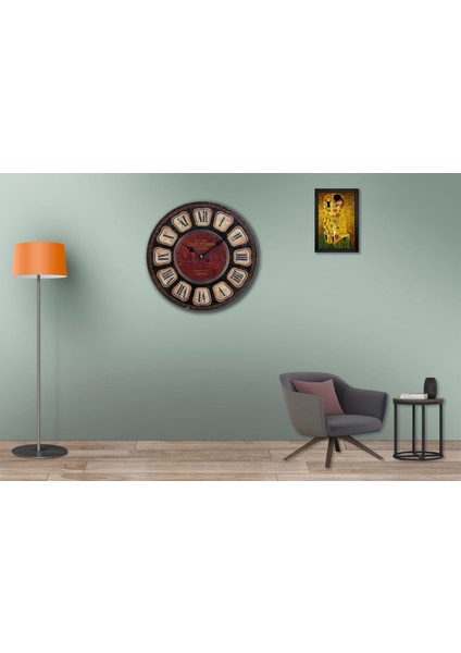 SAAT00476 Ahşap Duvar Saati Ebat 70 cm fiyatları