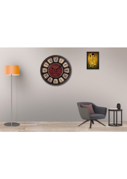 SAAT00476 Ahşap Duvar Saati Ebat 70 cm modelleri