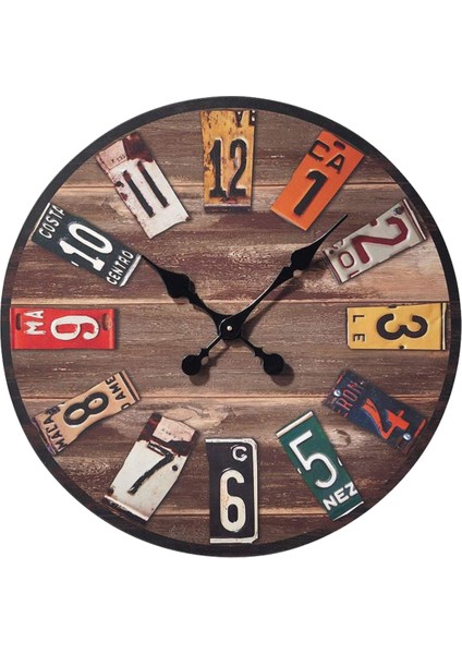 SAAT00323 Ahşap Duvar Saati Ebat 70 cm