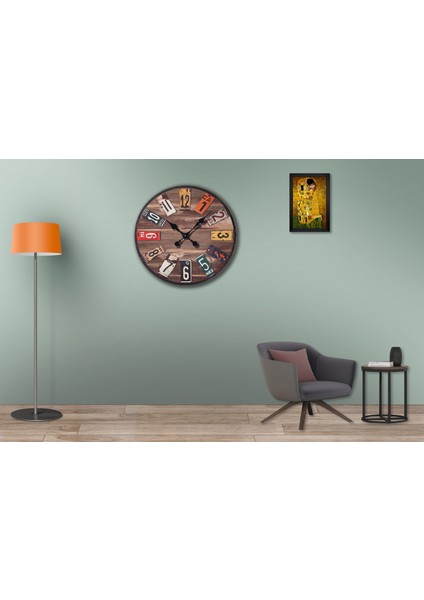 SAAT00323 Ahşap Duvar Saati Ebat 70 cm fiyatları
