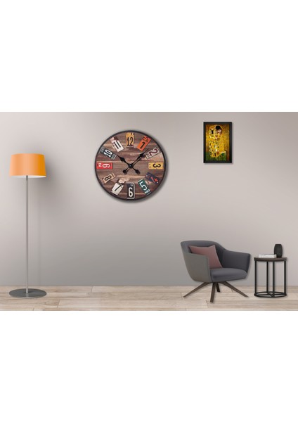 SAAT00323 Ahşap Duvar Saati Ebat 70 cm modelleri