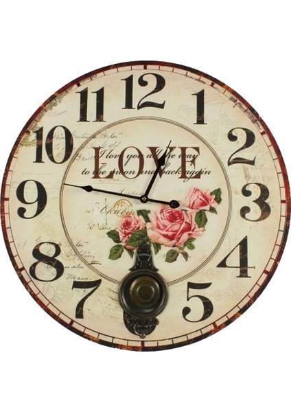 SAAT00415 Ahşap Duvar Saati Ebat 70 cm