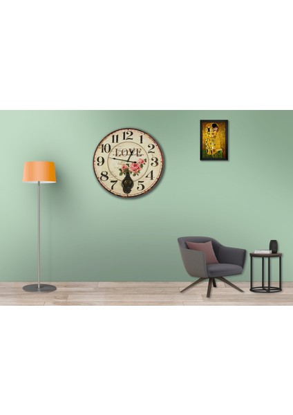 SAAT00415 Ahşap Duvar Saati Ebat 70 cm modelleri