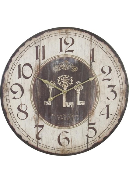 SAAT00432 Ahşap Duvar Saati Ebat 70 cm