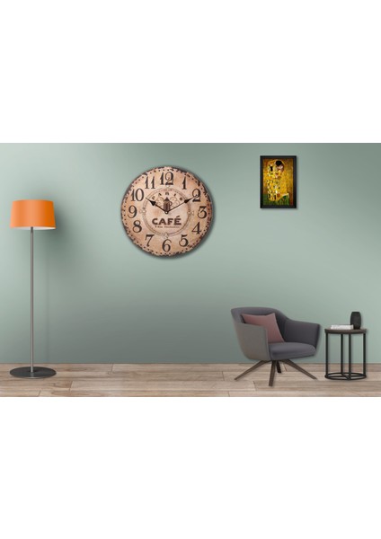 SAAT00437 Ahşap Duvar Saati Ebat 70 cm
