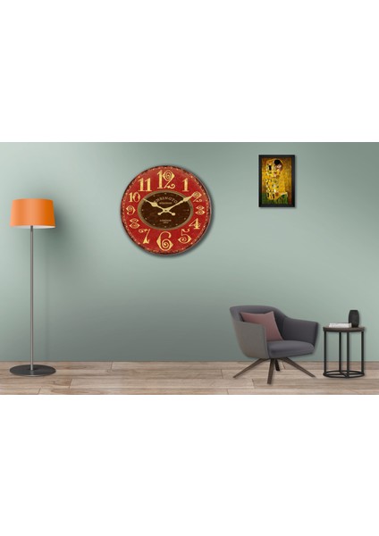 SAAT00397 Ahşap Duvar Saati Ebat 70 cm fiyatları