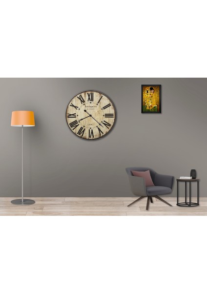 SAAT00408 Ahşap Duvar Saati Ebat 70 cm