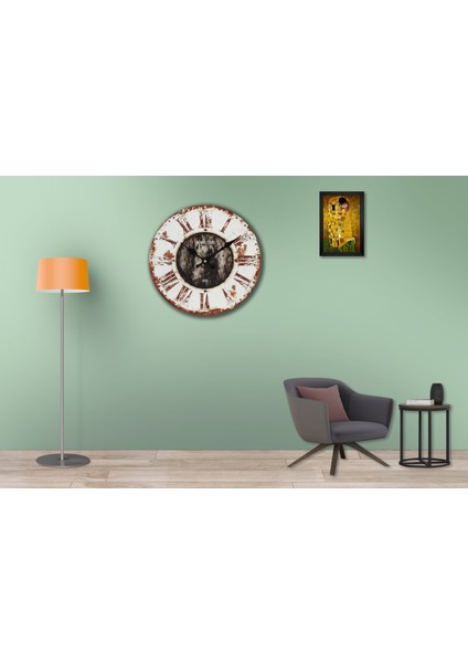 SAAT00193 Ahşap Duvar Saati Ebat 70 cm