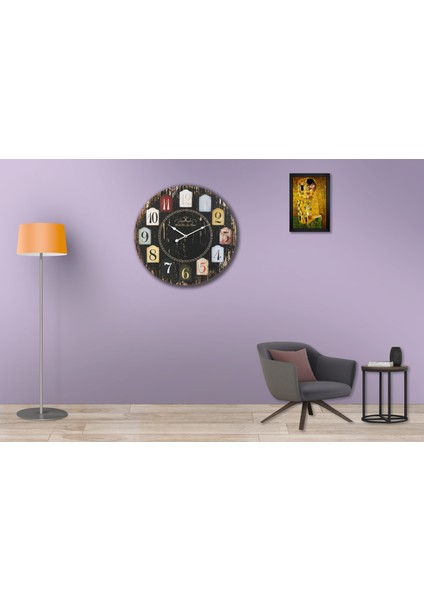 SAAT00018 Ahşap Duvar Saati Ebat 70 cm fiyatları