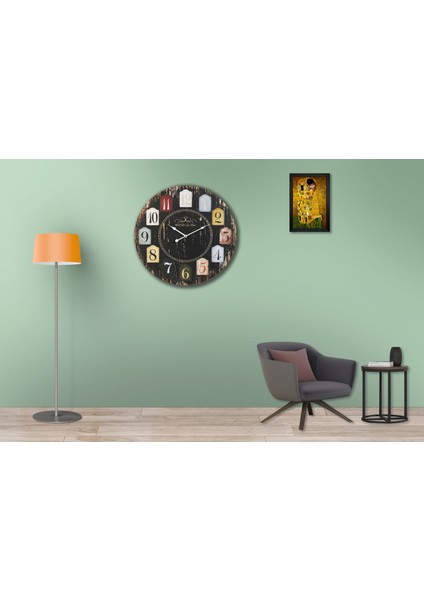 SAAT00018 Ahşap Duvar Saati Ebat 70 cm modelleri