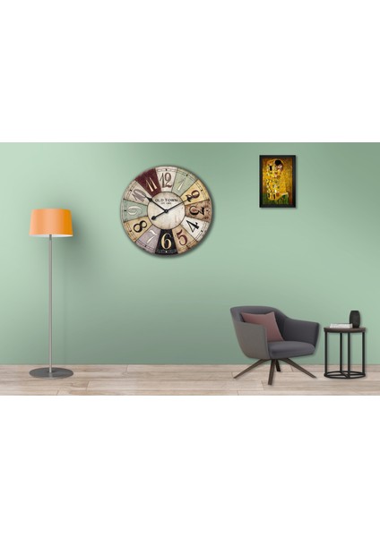 SAAT00114 Ahşap Duvar Saati Ebat 70 cm fiyatları