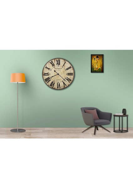 SAAT00226 Ahşap Duvar Saati Ebat 70 cm