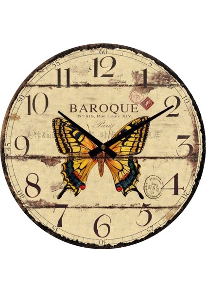 SAAT00236 Ahşap Duvar Saati Ebat 70 cm