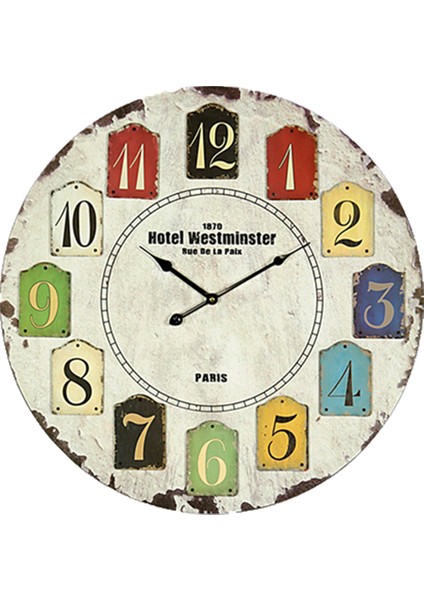 SAAT00008 Ahşap Duvar Saati Ebat 70 cm