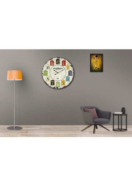 SAAT00008 Ahşap Duvar Saati Ebat 70 cm modelleri