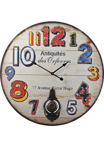 SAAT00101 Ahşap Duvar Saati Ebat 70 cm