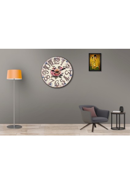 SAAT00267 Ahşap Duvar Saati Ebat 70 cm fiyatları