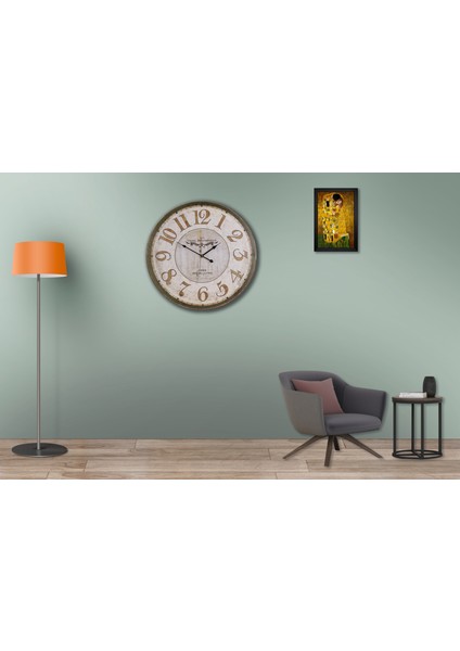 SAAT00105 Ahşap Duvar Saati Ebat 70 cm fiyatları