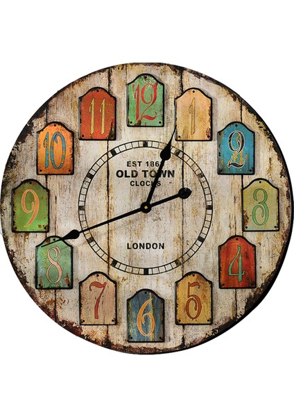 SAAT00228 Ahşap Duvar Saati Ebat 70 cm