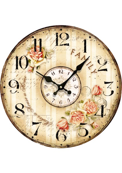 SAAT00265 Ahşap Duvar Saati Ebat 70 cm