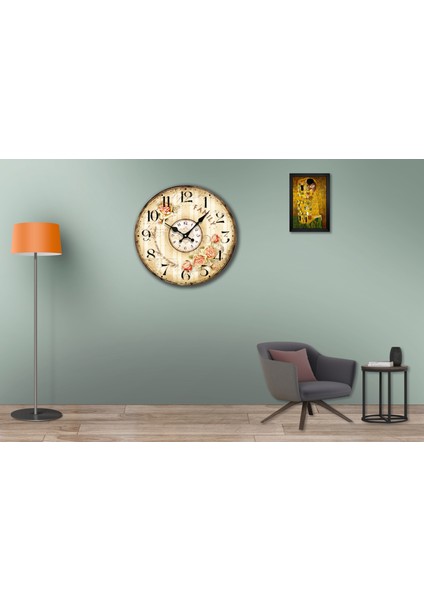 SAAT00265 Ahşap Duvar Saati Ebat 70 cm fiyatları