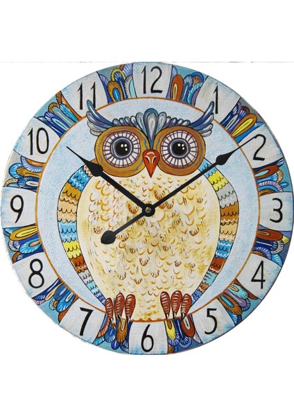 SAAT00120 Ahşap Duvar Saati Ebat 70 cm