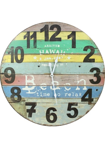 SAAT00394 Ahşap Duvar Saati Ebat 70 cm