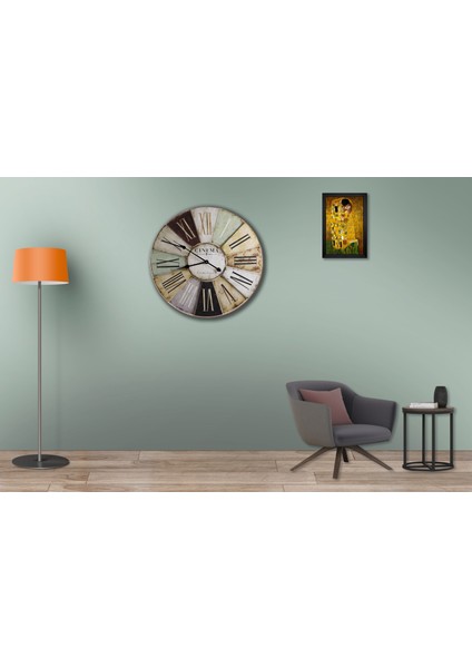 SAAT00112 Ahşap Duvar Saati Ebat 70 cm fiyatları