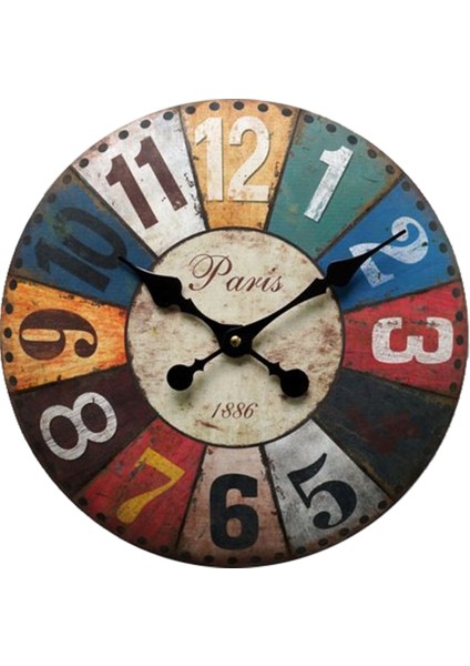 SAAT00382 Ahşap Duvar Saati Ebat 70 cm