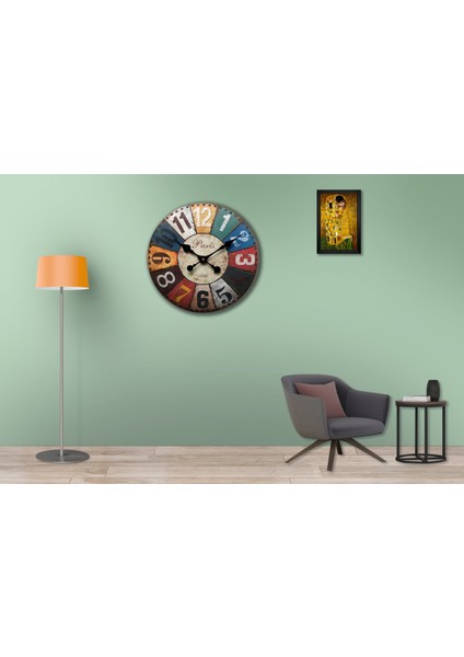 SAAT00382 Ahşap Duvar Saati Ebat 70 cm fiyatları