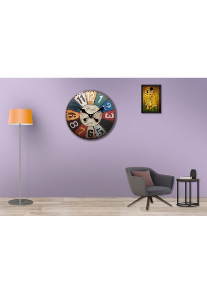 SAAT00382 Ahşap Duvar Saati Ebat 70 cm modelleri