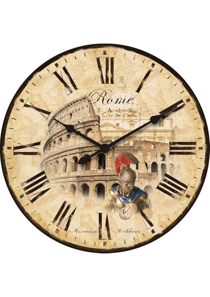 SAAT00355 Ahşap Duvar Saati Ebat 70 cm