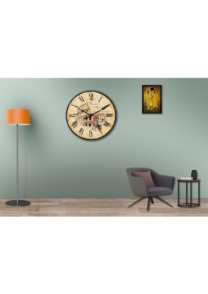 SAAT00355 Ahşap Duvar Saati Ebat 70 cm modelleri