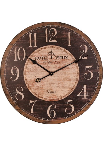 SAAT00133 Ahşap Duvar Saati Ebat 70 cm