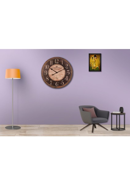 SAAT00133 Ahşap Duvar Saati Ebat 70 cm fiyatları