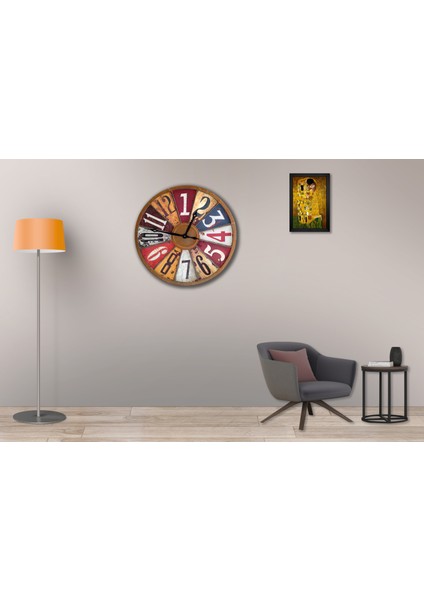 SAAT00183 Ahşap Duvar Saati Ebat 70 cm fiyatları