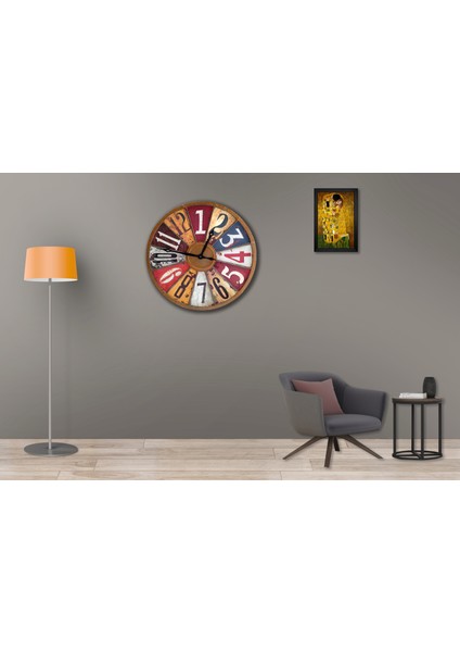 SAAT00183 Ahşap Duvar Saati Ebat 70 cm modelleri