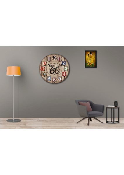 SAAT00246 Ahşap Duvar Saati Ebat 70 cm