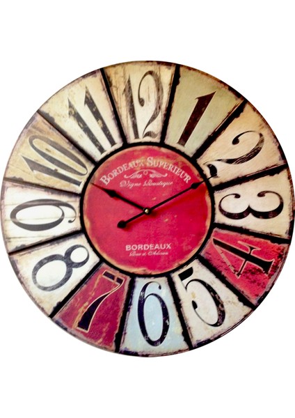 SAAT00085 Ahşap Duvar Saati Ebat 70 cm