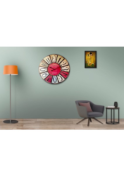 SAAT00085 Ahşap Duvar Saati Ebat 70 cm fiyatları