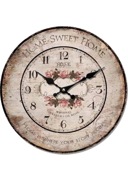 SAAT00111 Ahşap Duvar Saati Ebat 70 cm