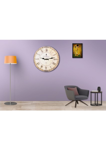 SAAT00016 Ahşap Duvar Saati Ebat 70 cm