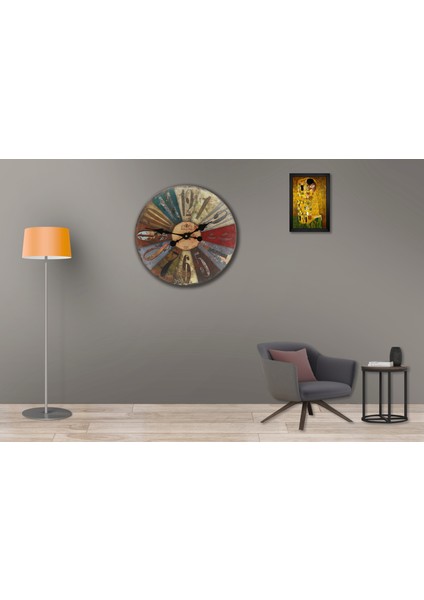 SAAT00360 Ahşap Duvar Saati Ebat 70 cm modelleri