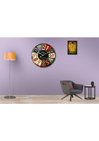 SAAT00409 Ahşap Duvar Saati Ebat 70 cm fiyatları