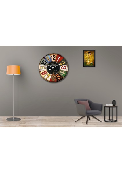 SAAT00409 Ahşap Duvar Saati Ebat 70 cm modelleri