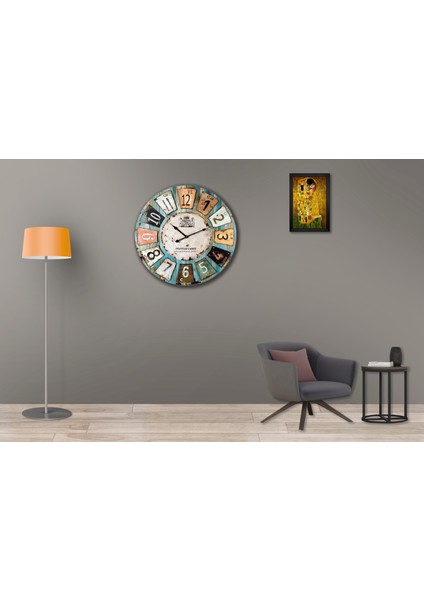 SAAT00359 Ahşap Duvar Saati Ebat 70 cm modelleri