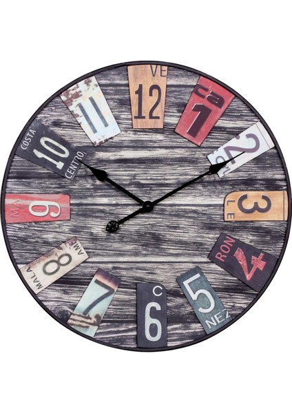 SAAT00377 Ahşap Duvar Saati Ebat 70 cm