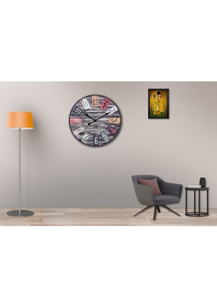 SAAT00377 Ahşap Duvar Saati Ebat 70 cm modelleri