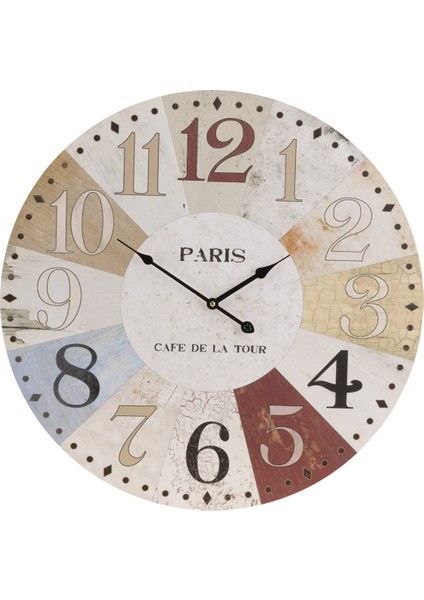 SAAT00103 Ahşap Duvar Saati Ebat 70 cm